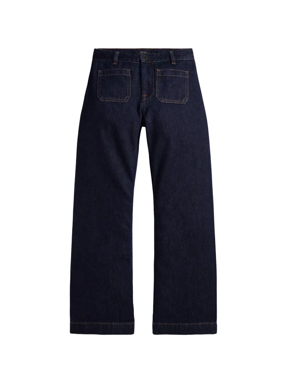 Джинсы-клеш с накладными карманами Polo Ralph Lauren Kids, синий