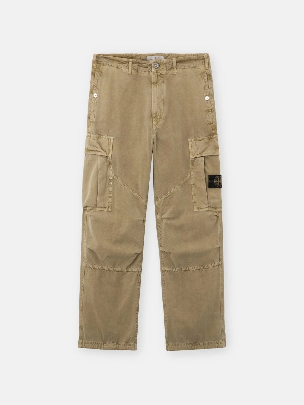 Мужские брюки-карго Stone Island Loose Fit With Drawstring Cuffs, военный зеленый — фото 2