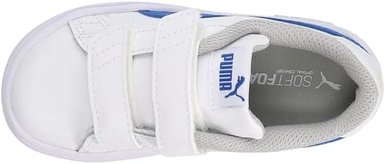 Детские кожаные кроссовки для мальчиков Smash V2 PUMA, Blue — фото 4