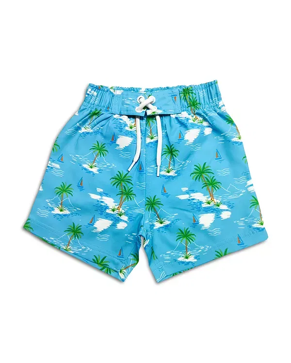 Детские шорты для плавания с принтом Sailing Club Mish Mish, Turquoise