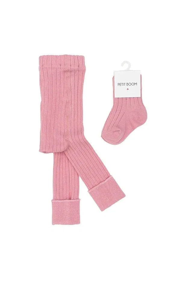 Детские леггинсы для девочек ребристые Comet Petit Boom, Pink