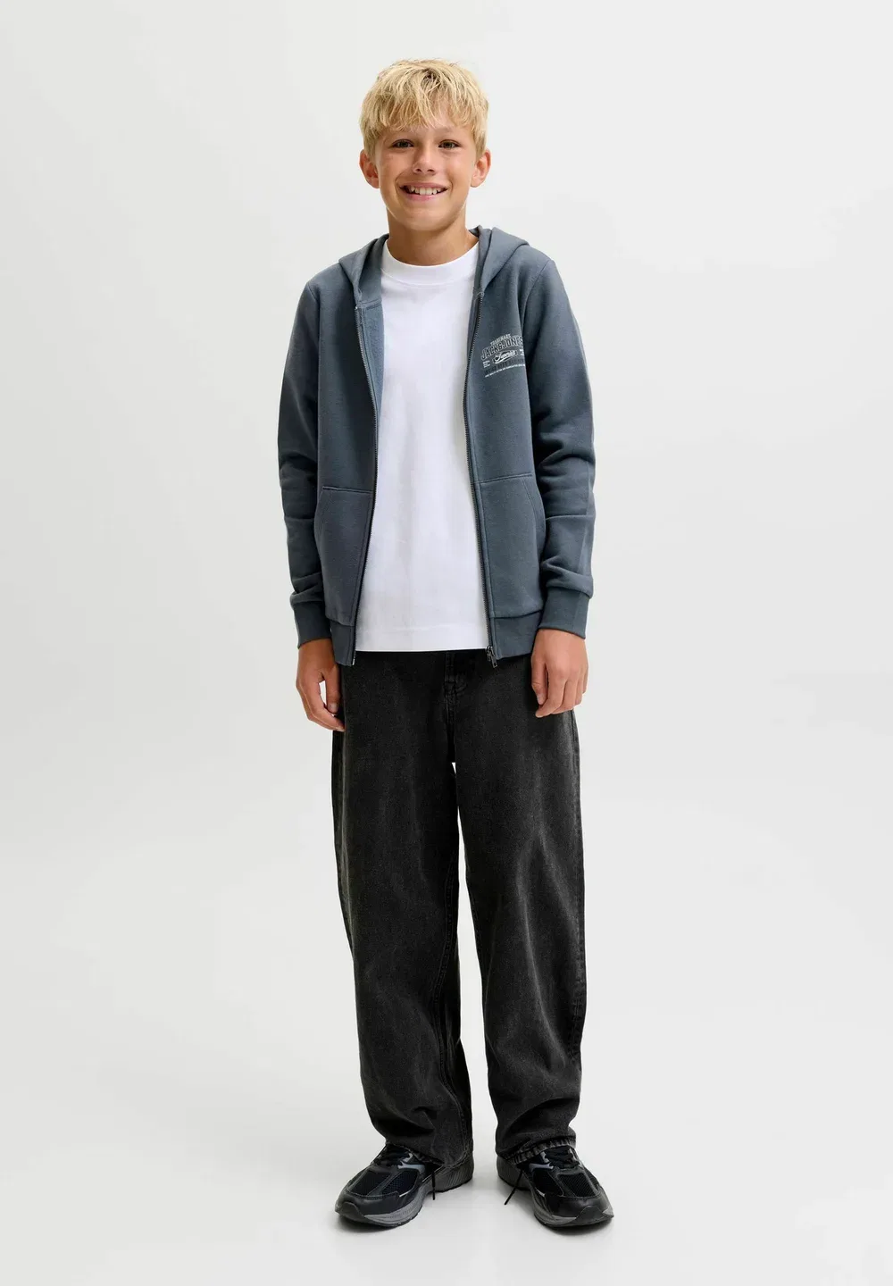 Худи для мальчиков - толстовка на молнии Jack & Jones Junior, Turbulence