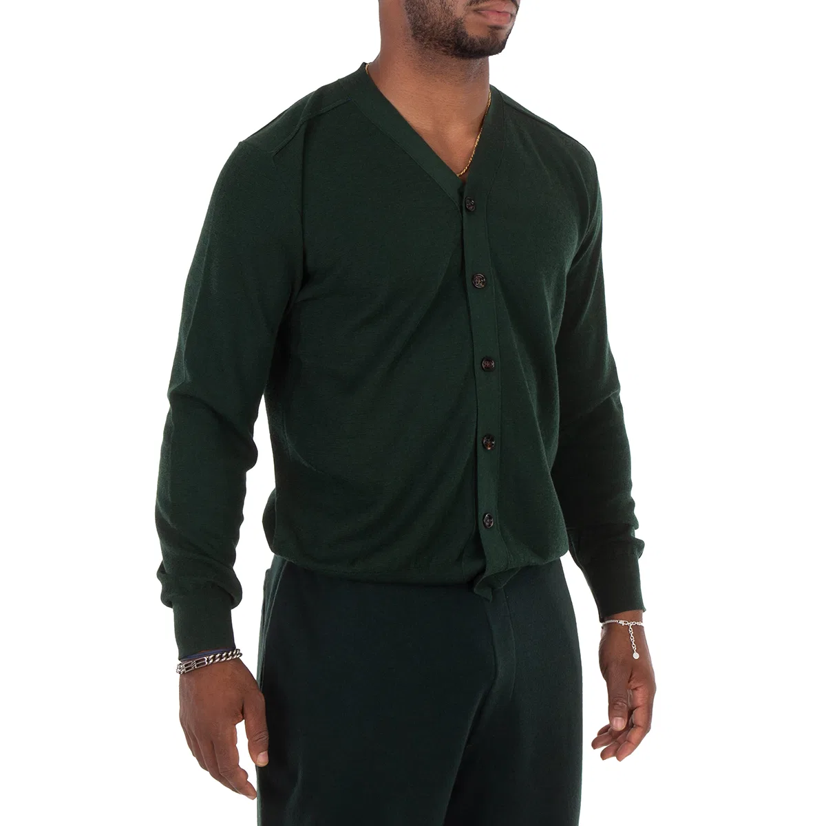 Кардиган шерстяной свободного кроя Relaxed Fit Wool V-Neck Cardigan Burberry — фото 2
