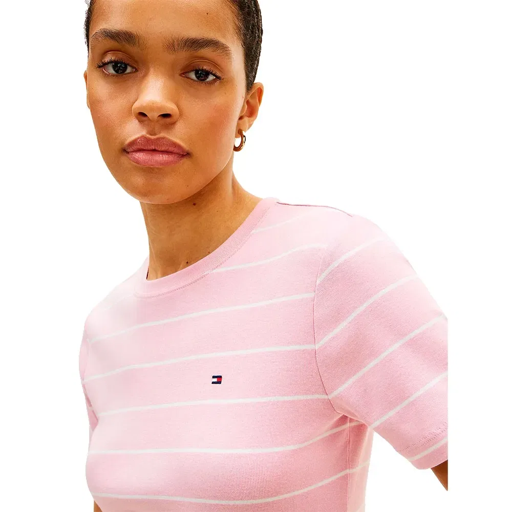 Женская футболка с коротким рукавом Slim Cody Tommy hilfiger, Pink — фото 4