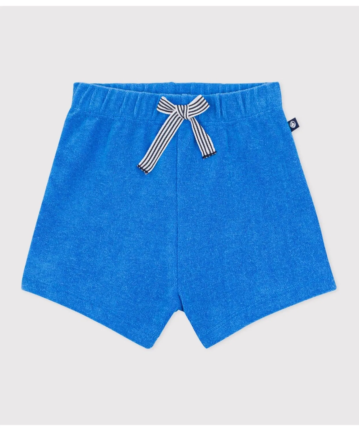 Детские шорты из махровой ткани с принтом PETIT BATEAU, Light Blue