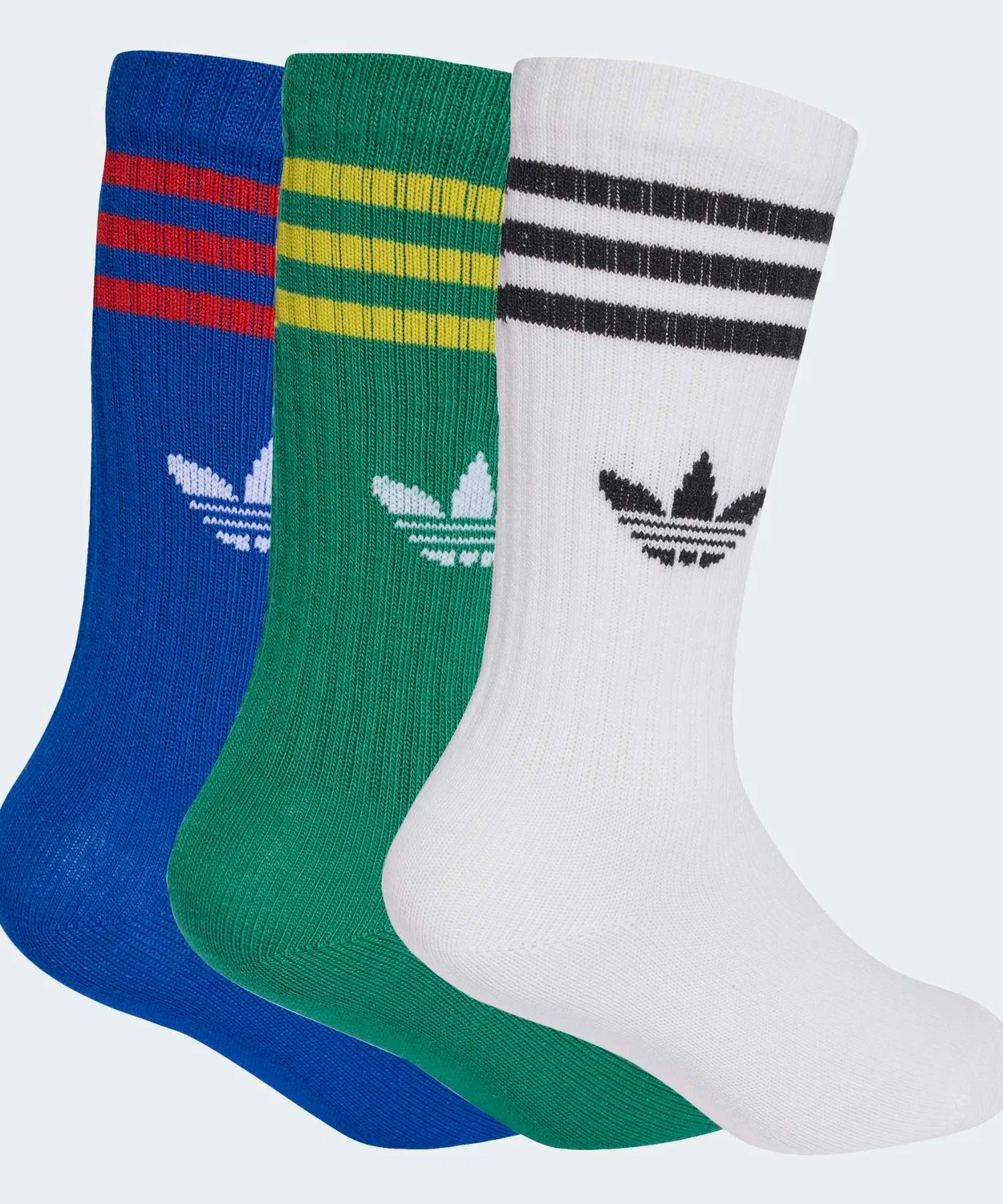 Детские носки-крю с принтом, комплект из 3 пар Adidas, Blue — фото 2