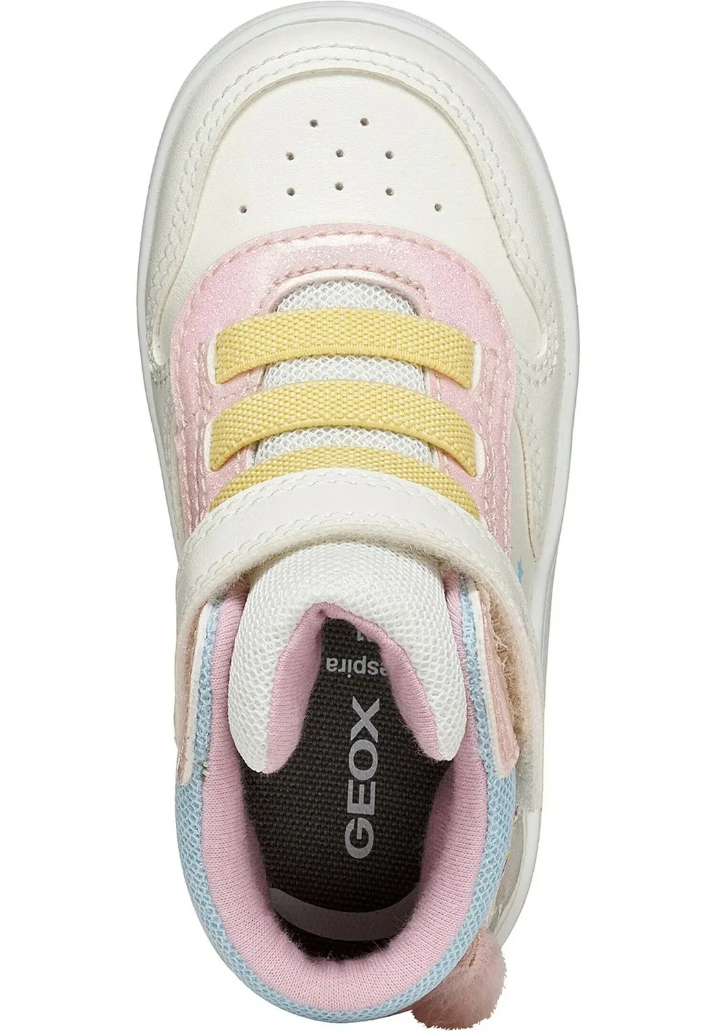 B eclyper girl - кроссовки Geox, White Pink — фото 3