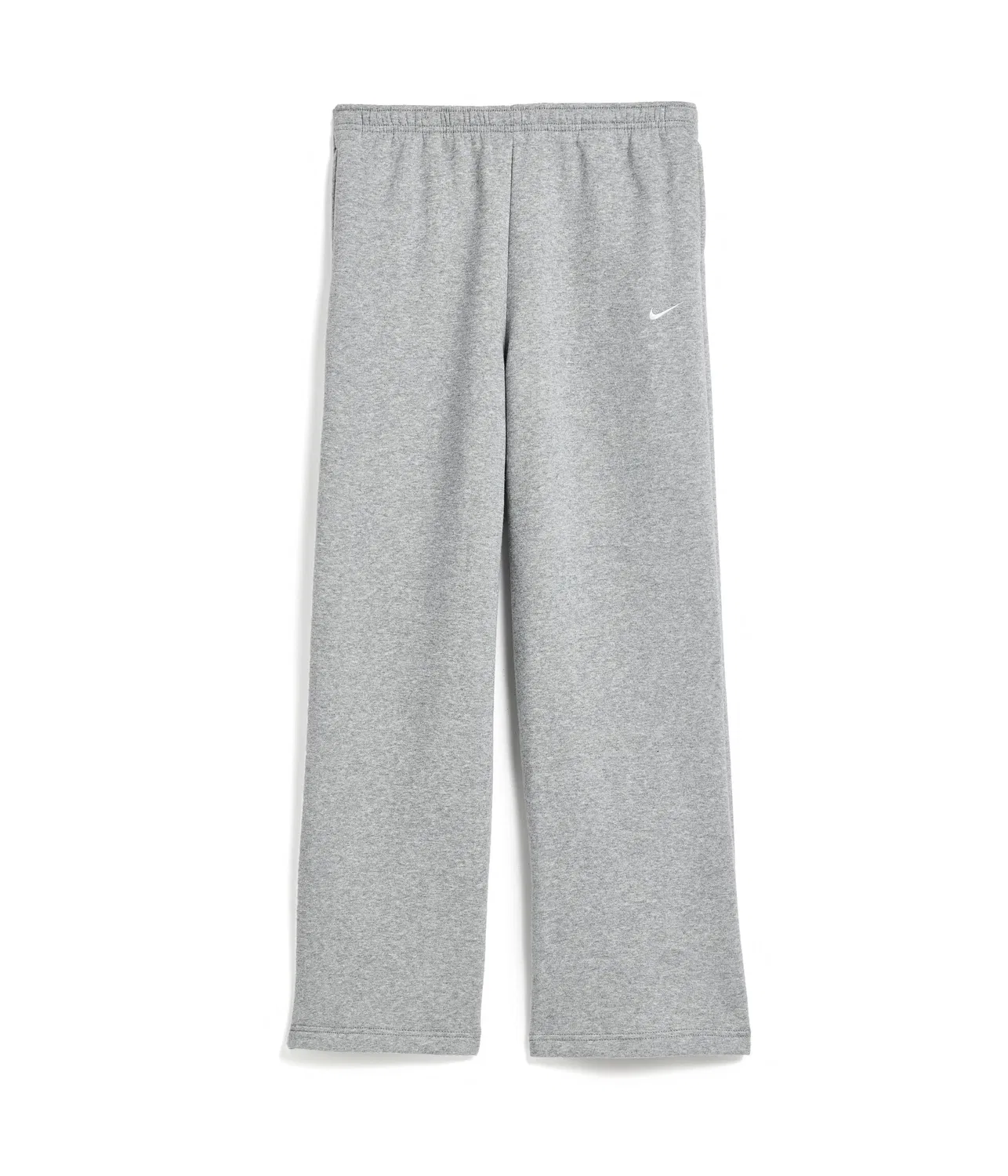 Флисовые брюки Sportswear Studio с открытым низом (для детей постарше) Nike Kids, Dark Grey Heather/Particle Grey/White
