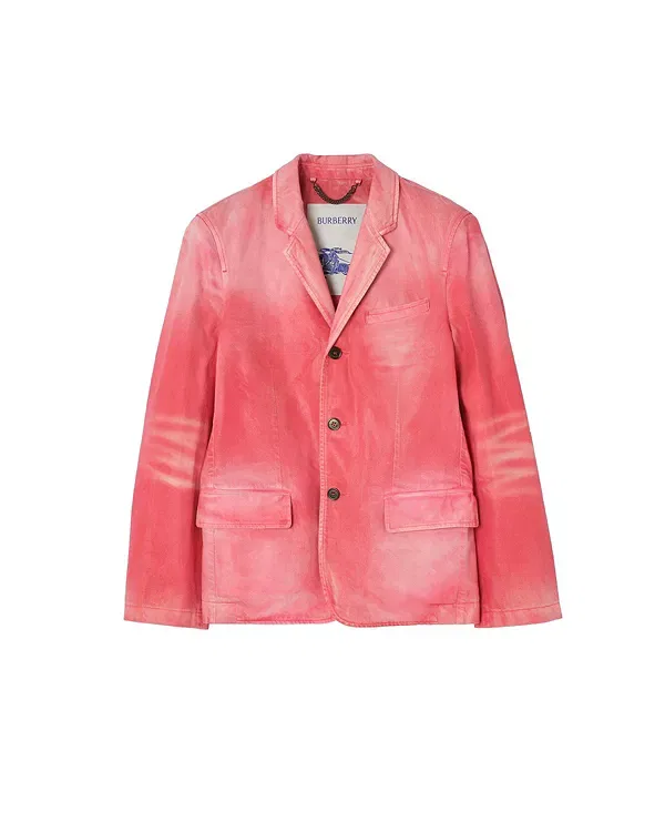 Мужская куртка из денима с покрытием Burberry, Cherry Pink — фото 2