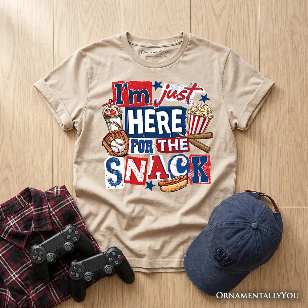 Детская футболка для мальчиков с принтом Here For The Food OrnamentallyYou, Sand