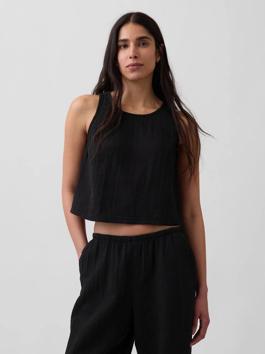 Жилет Gap Black Gauze Racer Shell, черный