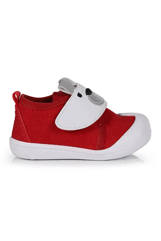 Детские тапочки на липучках Winni baby girl first step velcro slippers shoes Kiko Kids, Red — фото 4