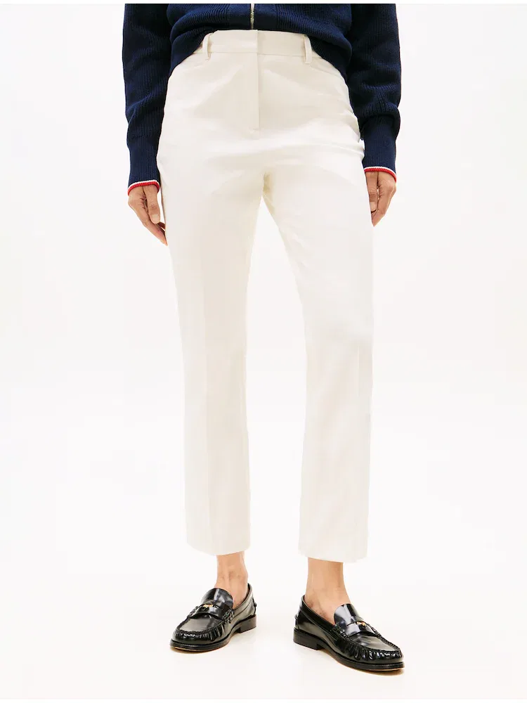 Брюки прямого кроя Kick Flare Gabardine TOMMY HILFIGER, Ivory — фото 3