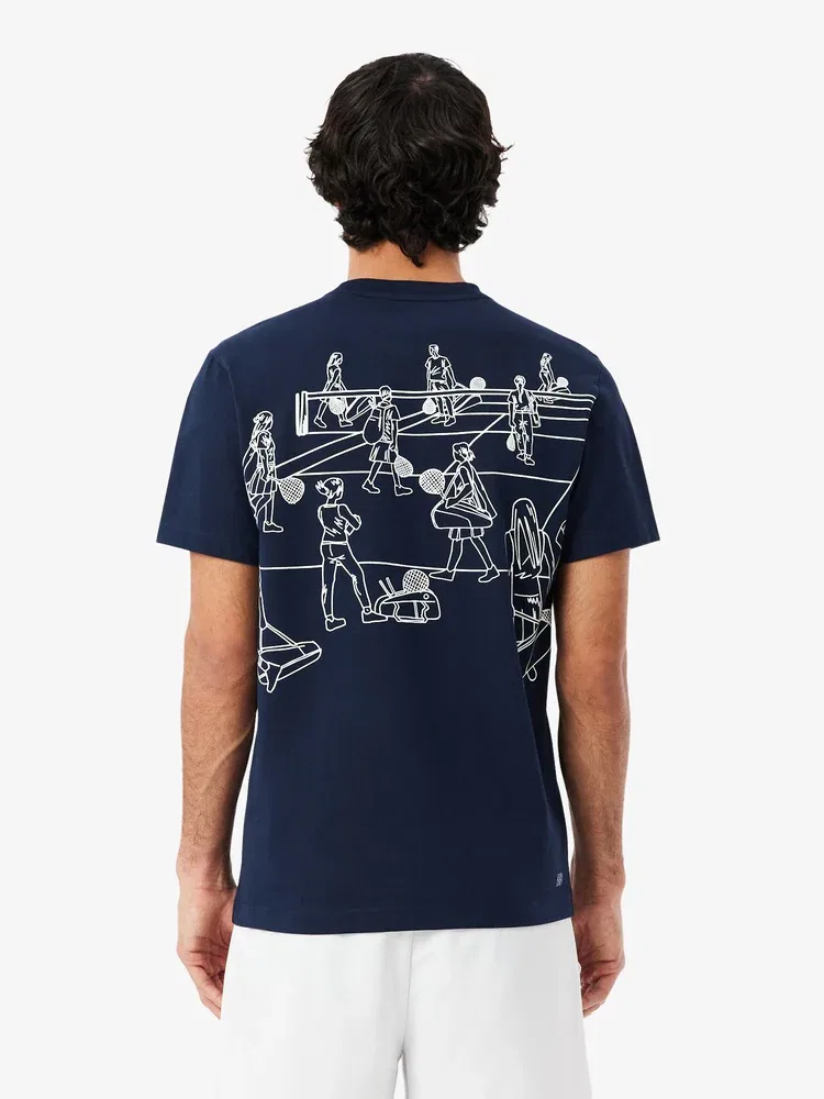 Футболка с графическим принтом, Tennis Heritage LACOSTE, Navy — фото 3