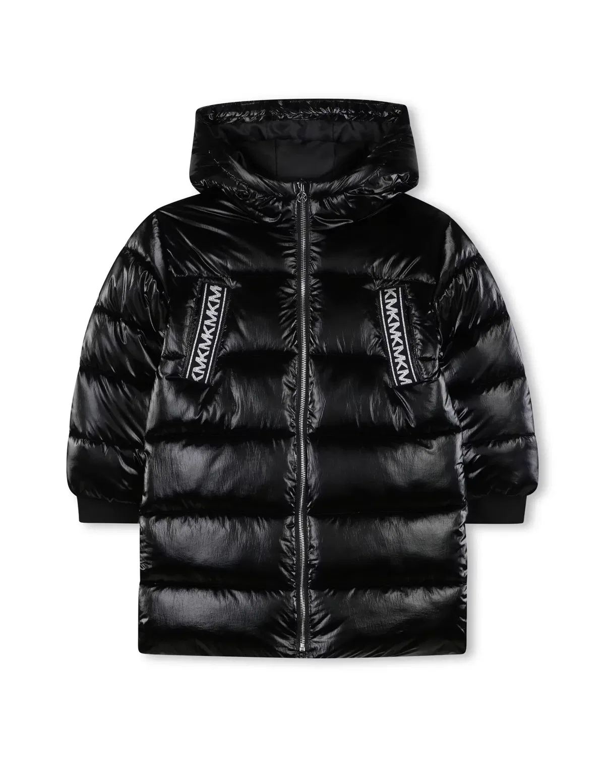 Детское пальто-пуховик для девочек с капюшоном Michael Kors, Negro