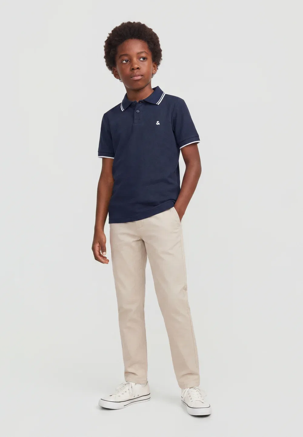 Рубашка-Поло Jjeaustin ss jnr - поло Jack & Jones Junior, Sky Captain