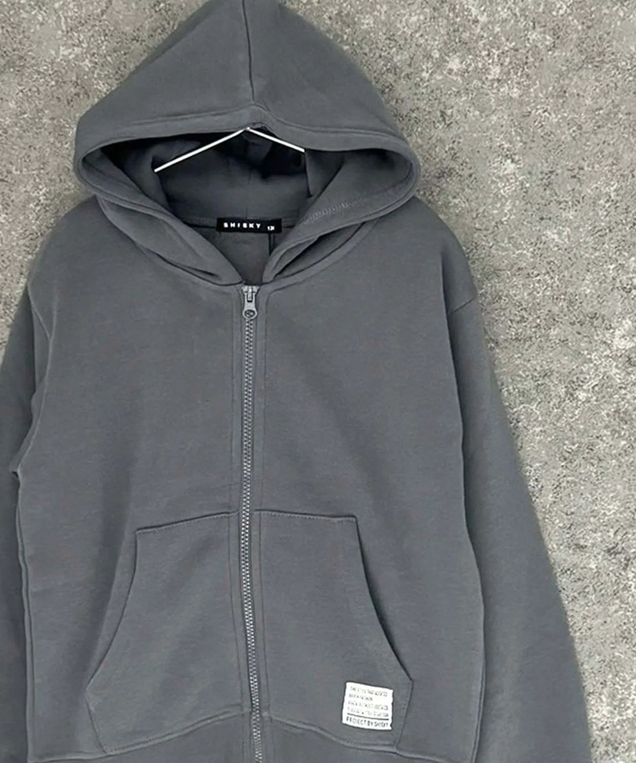 Детский худи с флисовой подкладкой, оверсайз, модель 544-100 SHISKY, Charcoal Grey