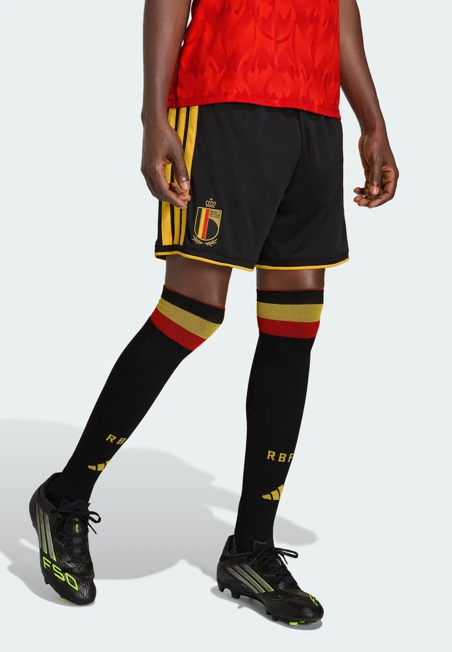 Спортивные шорты ADIDAS PERFORMANCE Regular Workout Pants 'Belgium 26 Home' черного цвета — фото 2