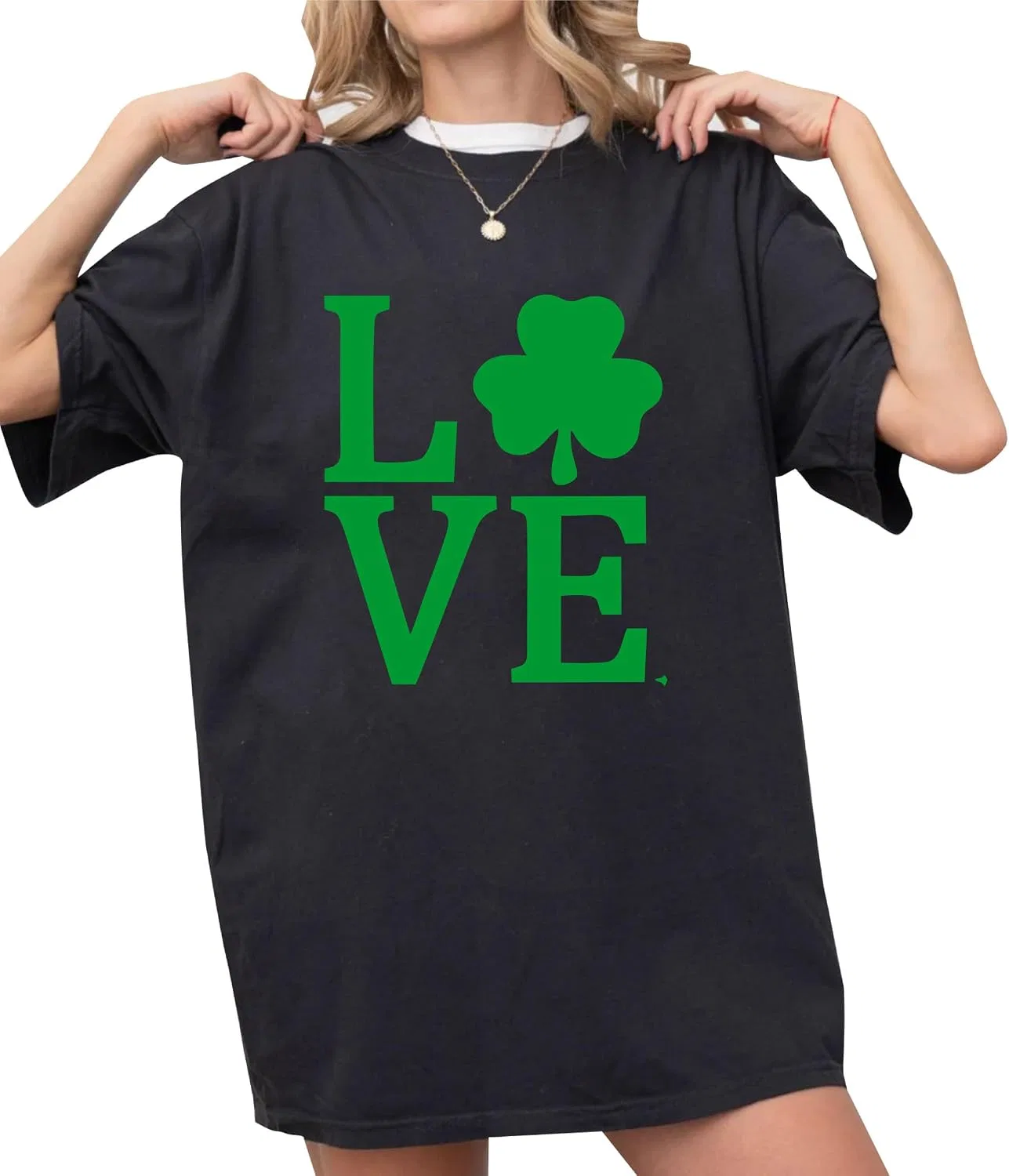 Женская футболка с трилистником Love St. Patrick's Day, Sand