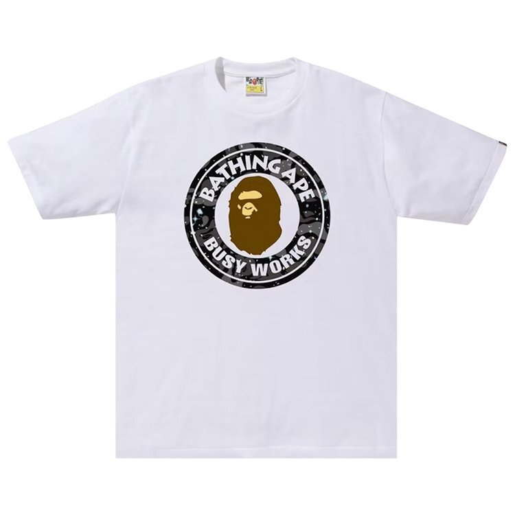 

Футболка BAPE Space Camo Busy Works Tee 'White', белый