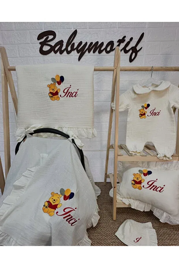 Детский комплект для выписки с вышивкой Babymotif, Ecru