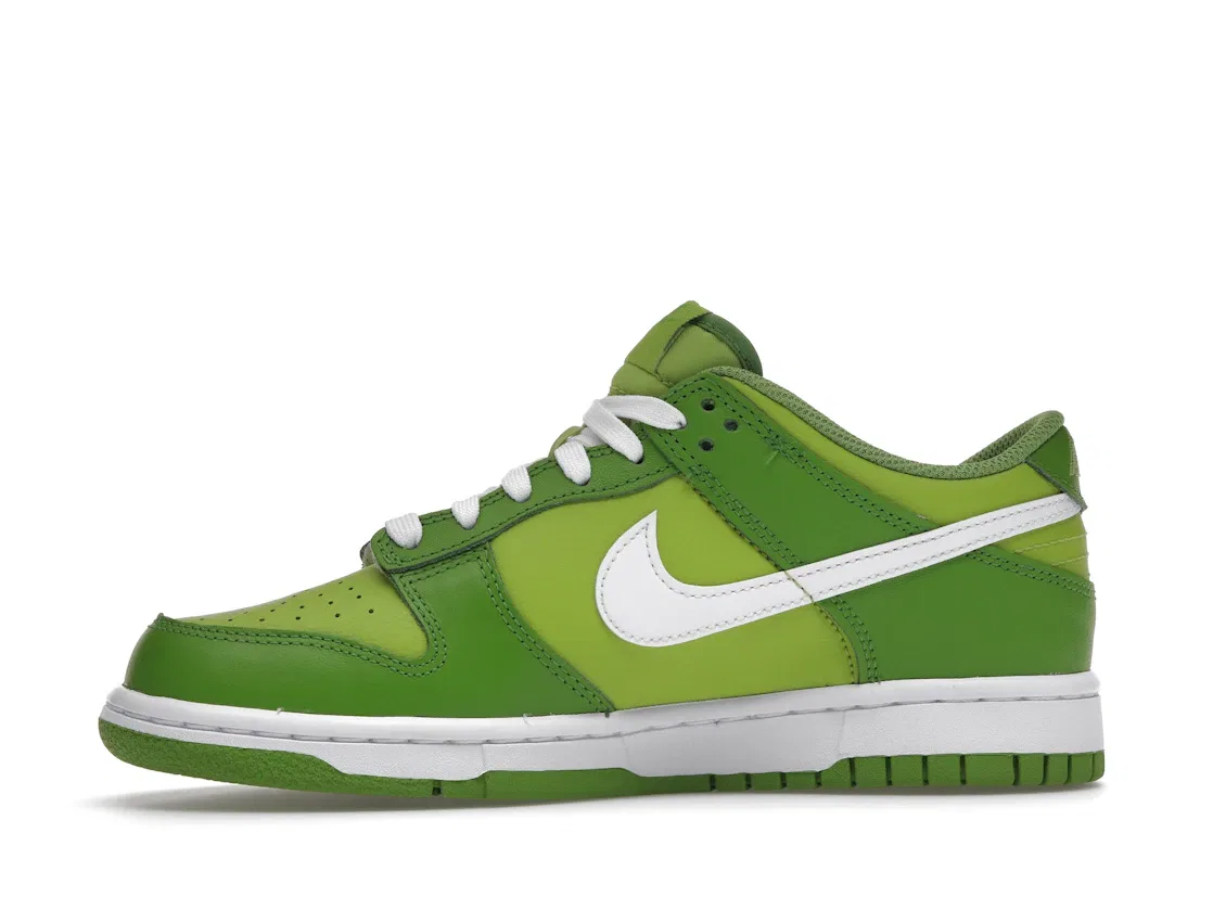 Детские кроссовки с перфорированным носком Nike Dunk Low Nike, Chlorophyll/White/Vivid Green — фото 3