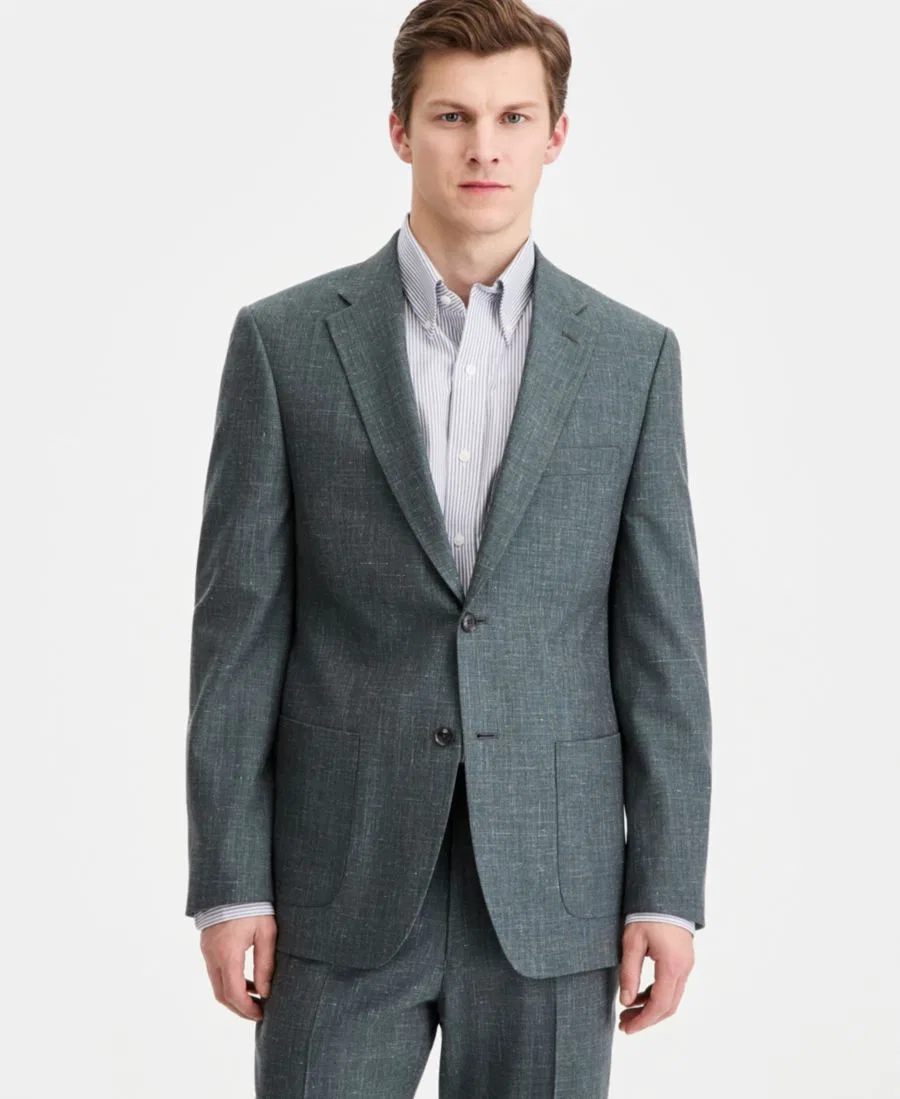 Пиджак от костюма Modern Fit Wool Silk Linen Tommy Hilfiger, Green