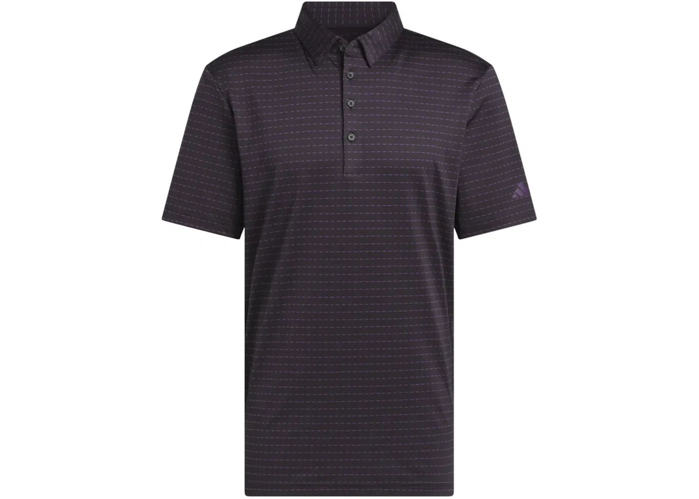 Мужское поло с принтом Ultimate365 Dash Stripe Adidas, Black Aurora Plum