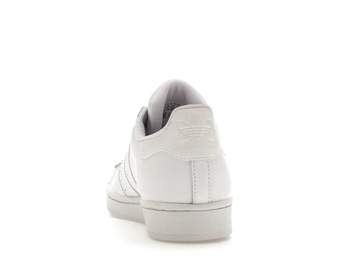 Детские кроссовки Lifestyle с ракушкой Adidas Superstar, Cloud White/Cloud White/Cloud White — фото 4