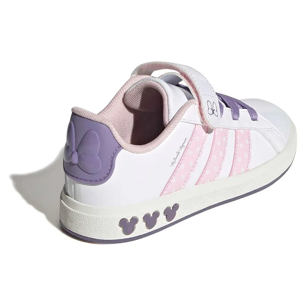 Детские кроссовки для девочек с принтом Disney Minnie Mouse Grand Court Adidas, White — фото 2