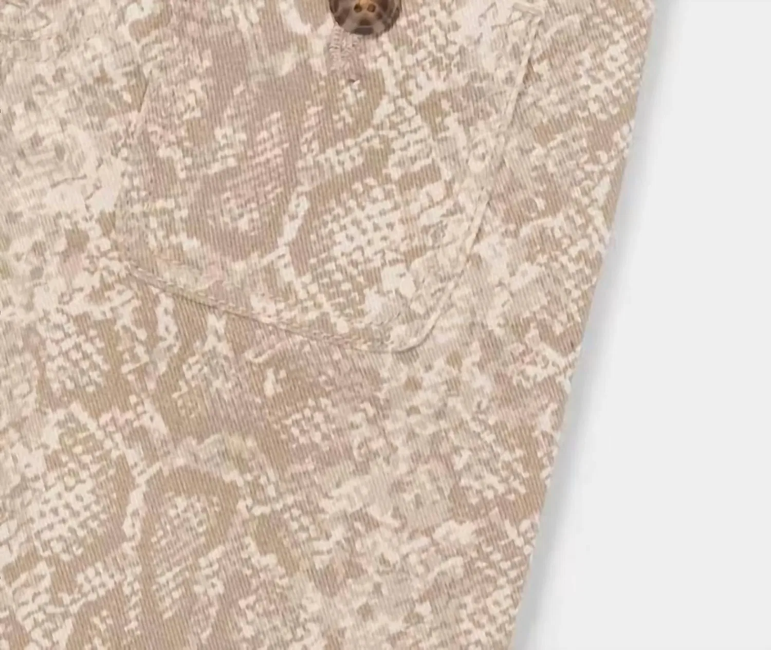 Детские джинсы для девочек с принтом змеиной кожи Snake Print Denim Pants Mayoral, бежевый — фото 4
