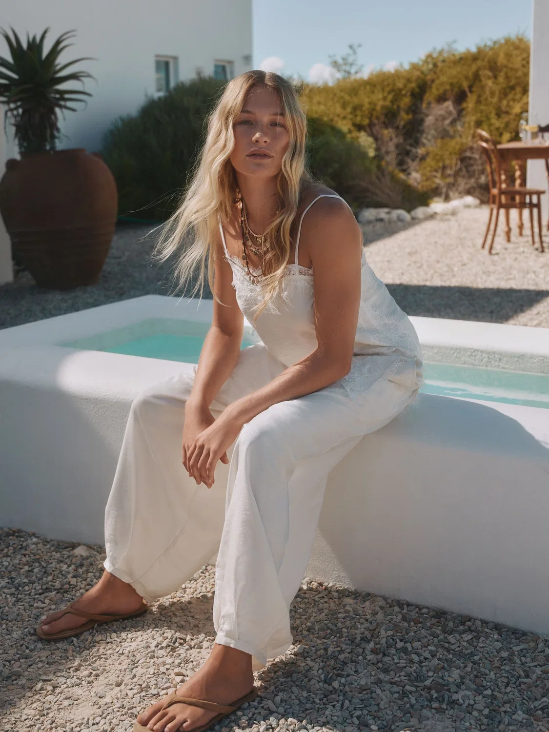 Брюки свободного кроя Oyster Balloon Trousers Next, Oyster — фото 3