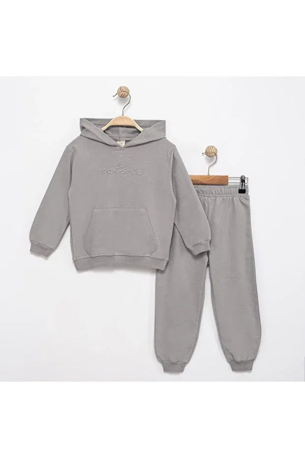 Детский спортивный комплект для девочек с капюшоном Basics Divonette, Gray — фото 2