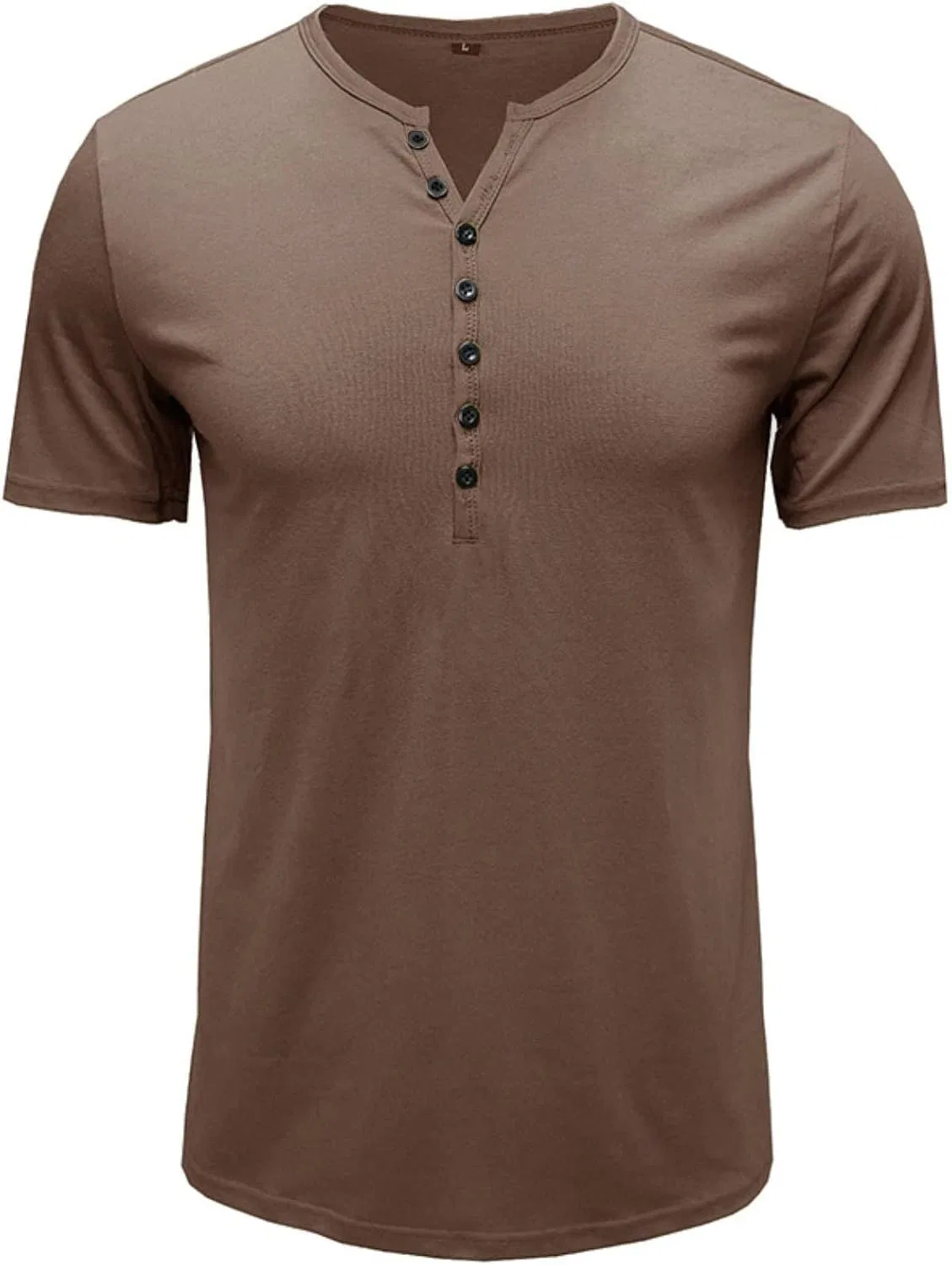 Мужская футболка с поло, Slim Fit, хаки — фото 3