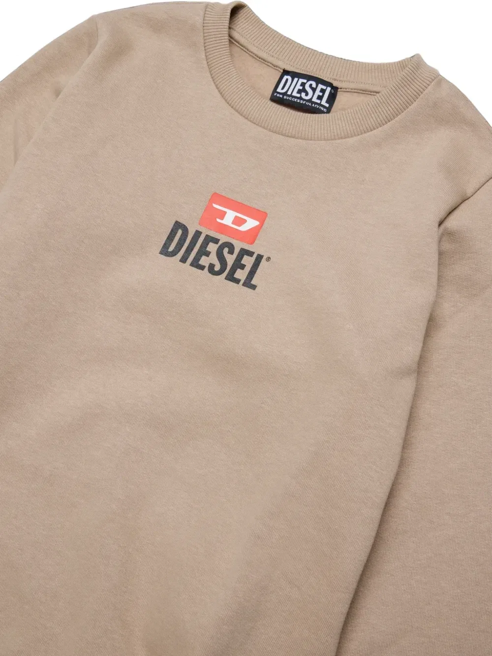 Спортивный костюм с логотипом Diesel Kids, бежевый — фото 3