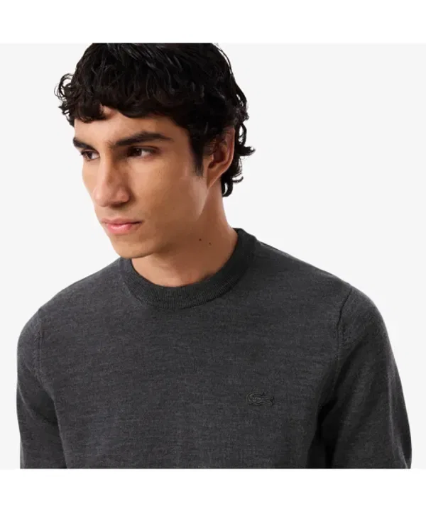 Свитер мужской мериносовый круглый вырез Lacoste — фото 3