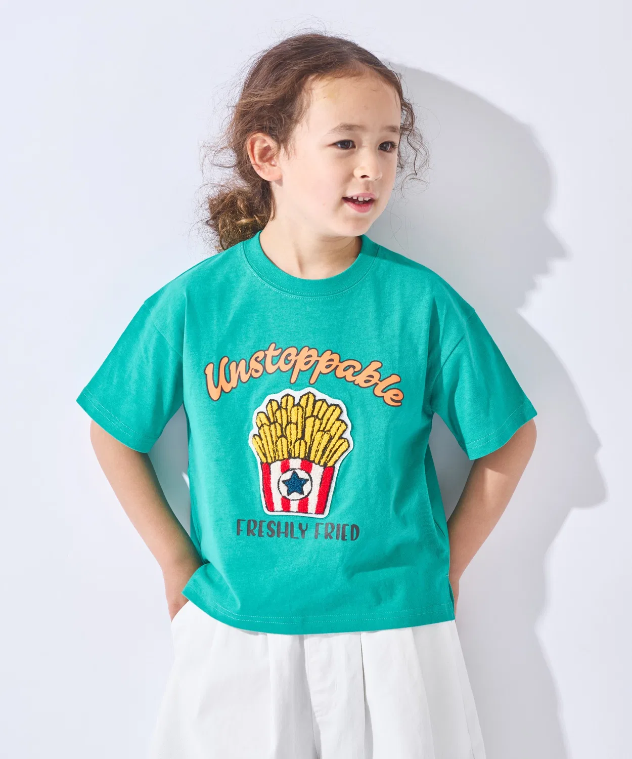 Детская футболка с аппликацией с коротким рукавом ever closet, Green