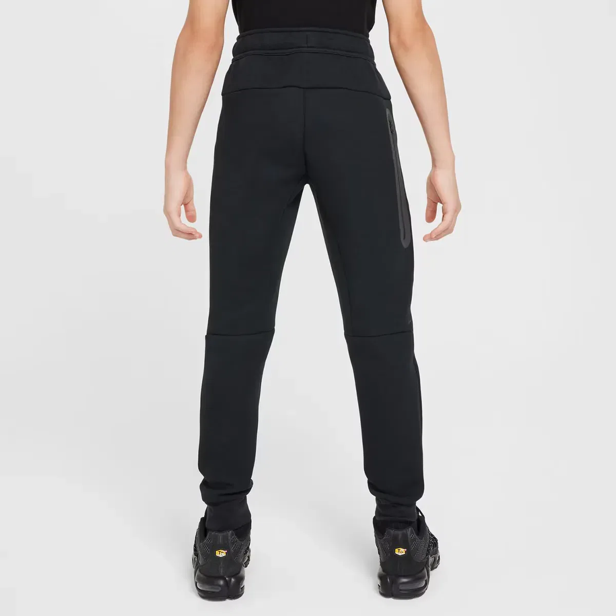 Детские штаны из флиса Nike Tech Fleece, Цвет Negro — фото 2