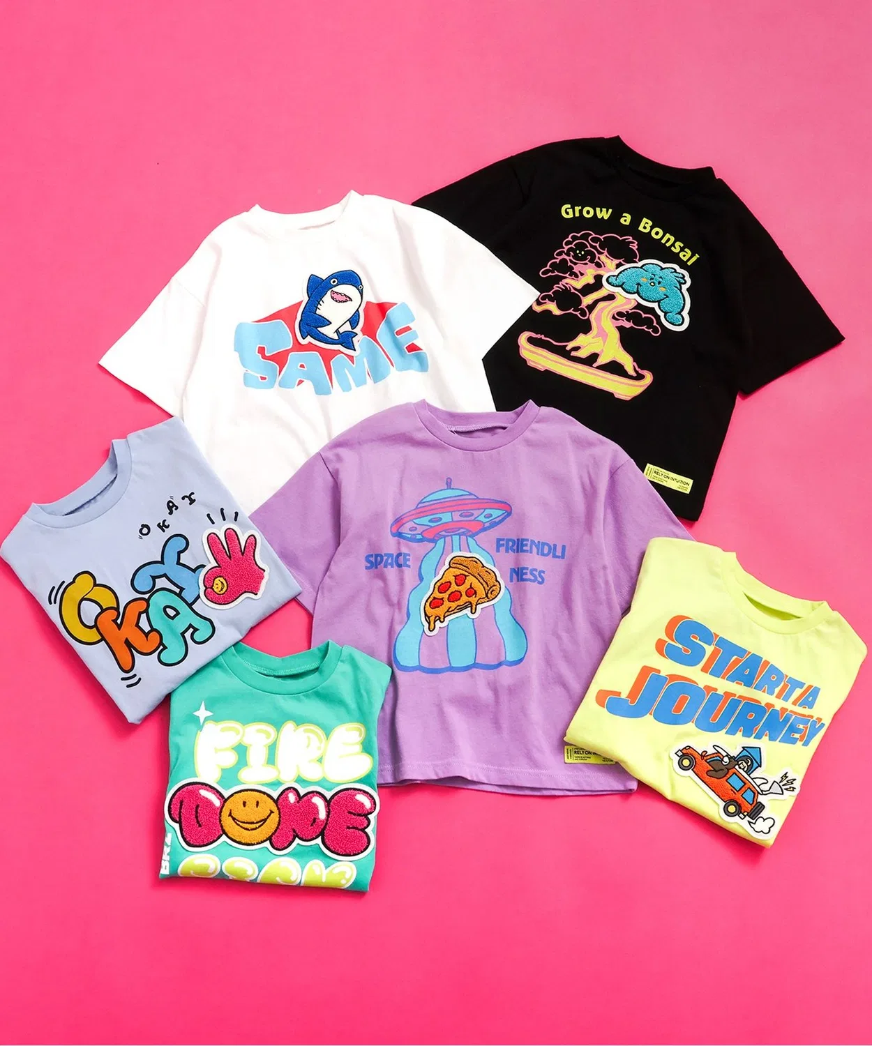 Детская футболка с принтом Neon Sagara Patch BREEZE, Saks Blue — фото 3