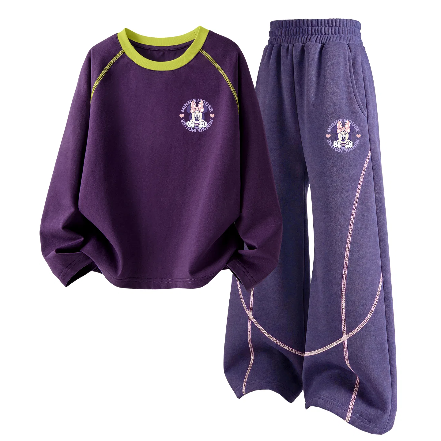 Детский спортивный костюм с круглым вырезом Disney, Di Z Happy Mulberry Purple+Di Z Happy Berry Purple