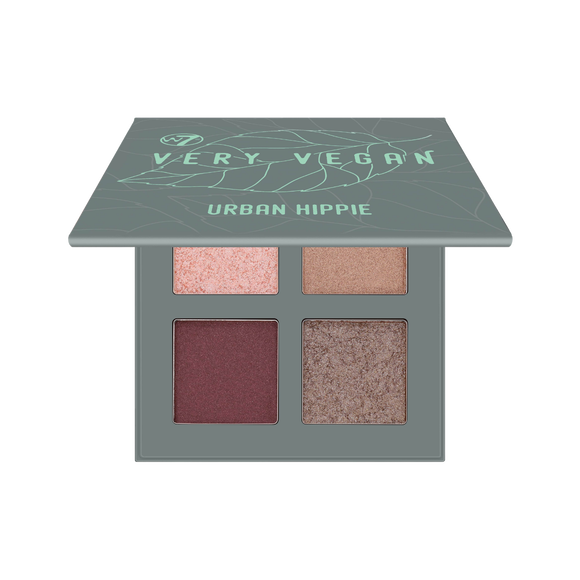 W7 Very Vegan Pressed Pigment Quad палетка прессованных пигментов для глаз Urban Hippie, 8г - фото