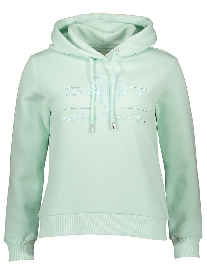 

Толстовка с капюшоном Gant, бирюзовый