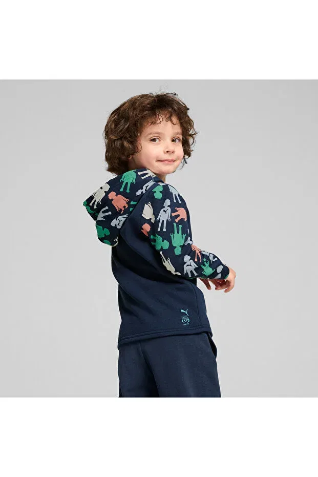 Детское худи для девочек с длинным рукавом X playmobil kids Puma, Navy Blue — фото 2