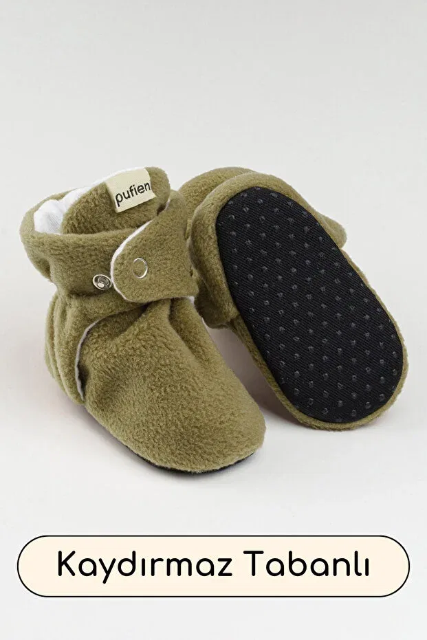 Детские пинетки для малышей с нескользящей подошвой Pufien, Khaki — фото 3