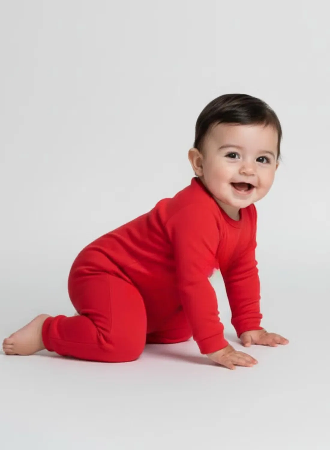 Боди-комбинезон хлопковый для малыша Babyqlo, красный — фото 4