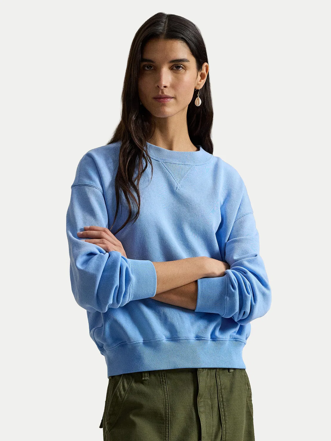 Женский свитшот свободного кроя Polo Ralph Lauren, синий