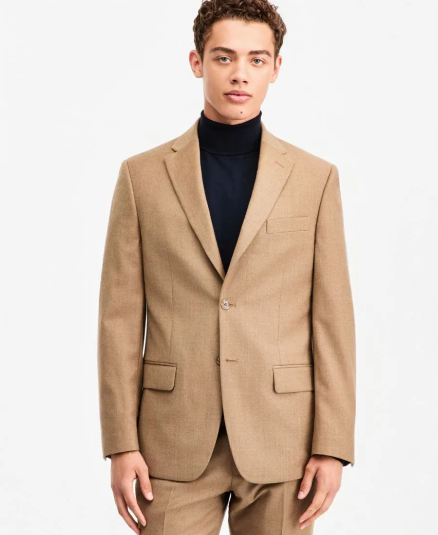 Пиджак мужской современного кроя из шерсти Tommy Hilfiger, Tan