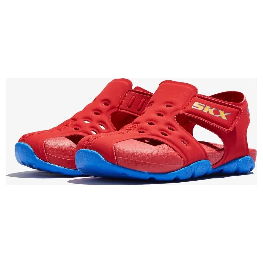 Сандалии мальчиковые с гибкой подошвой Skechers Side Wave, Красный — фото 4