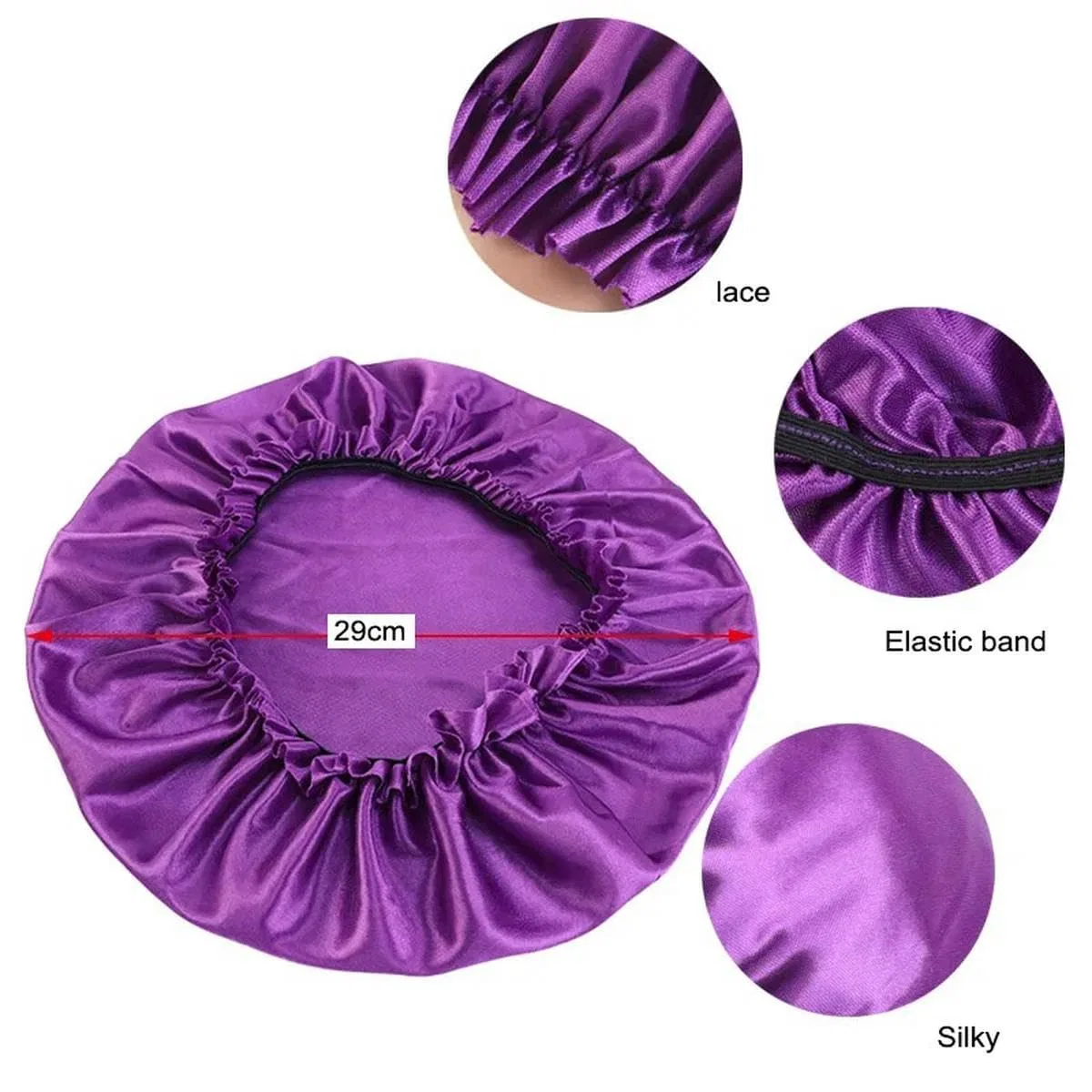 Satin Sleep Cap, Шапочка для душа YTYHFEM, Sea Blue — фото 2
