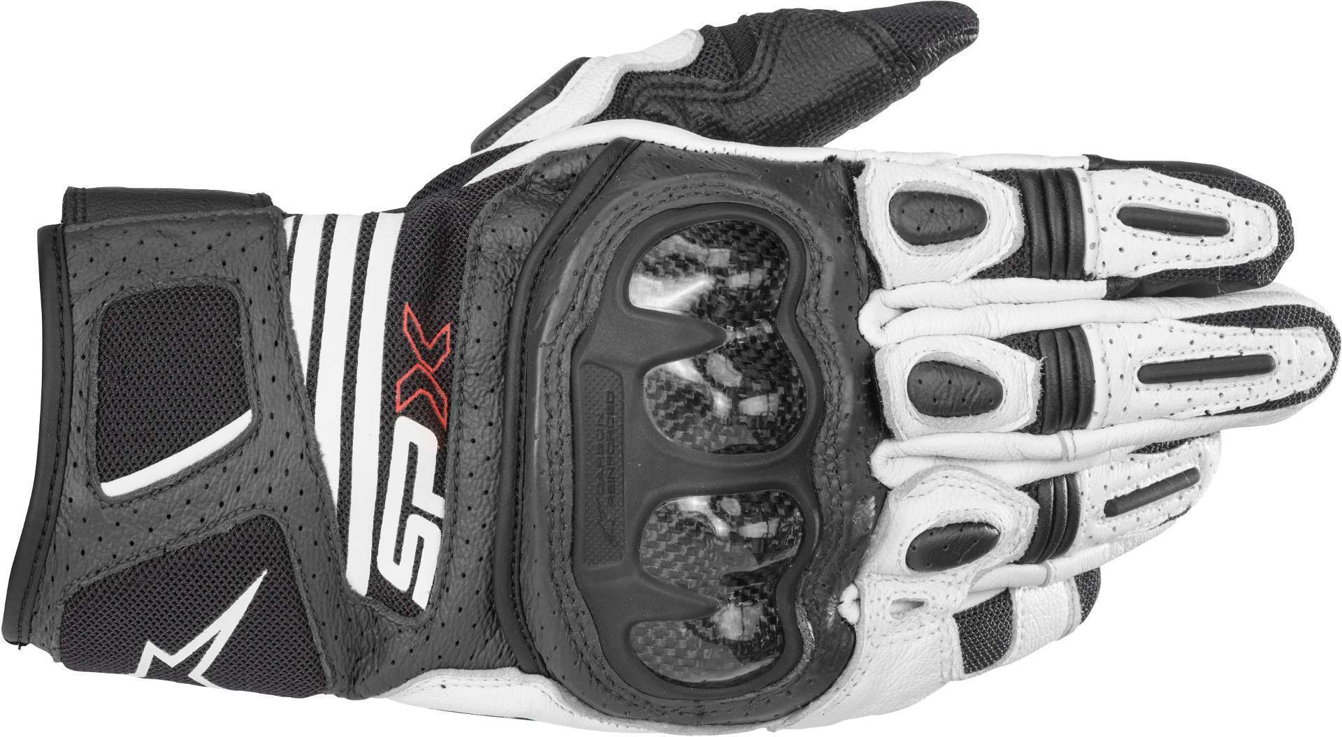 Мотоциклетные перчатки Alpinestars SP X Air Carbon V2, черный/белый - фото